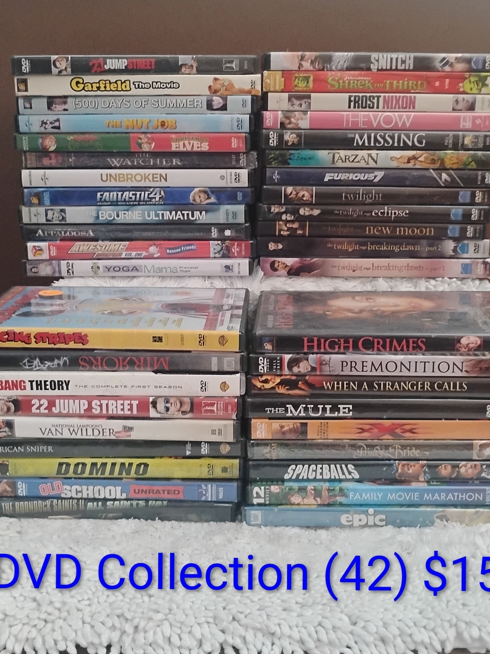 Source Unknown Multi-Color DVD Collection Stack